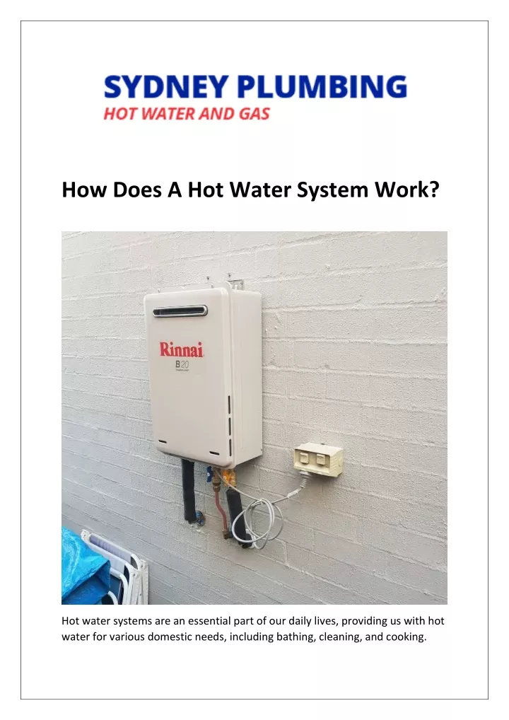how does a hot water system work