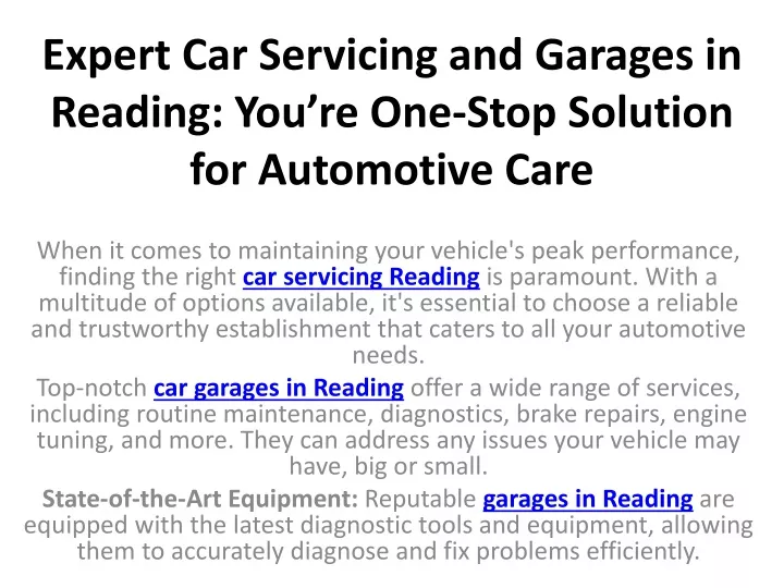 expert car servicing and garages in reading you re one stop solution for automotive care
