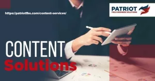 Get Comprehensive Content Solutions at Patriot Field Business Solutions LLC