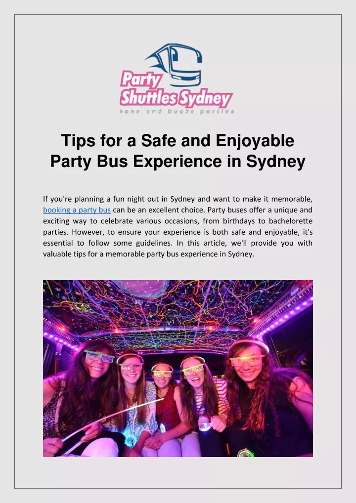 tips for a safe and enjoyable party
