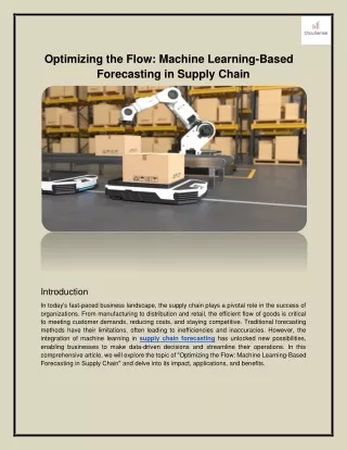 optimizing the flow machine learning based
