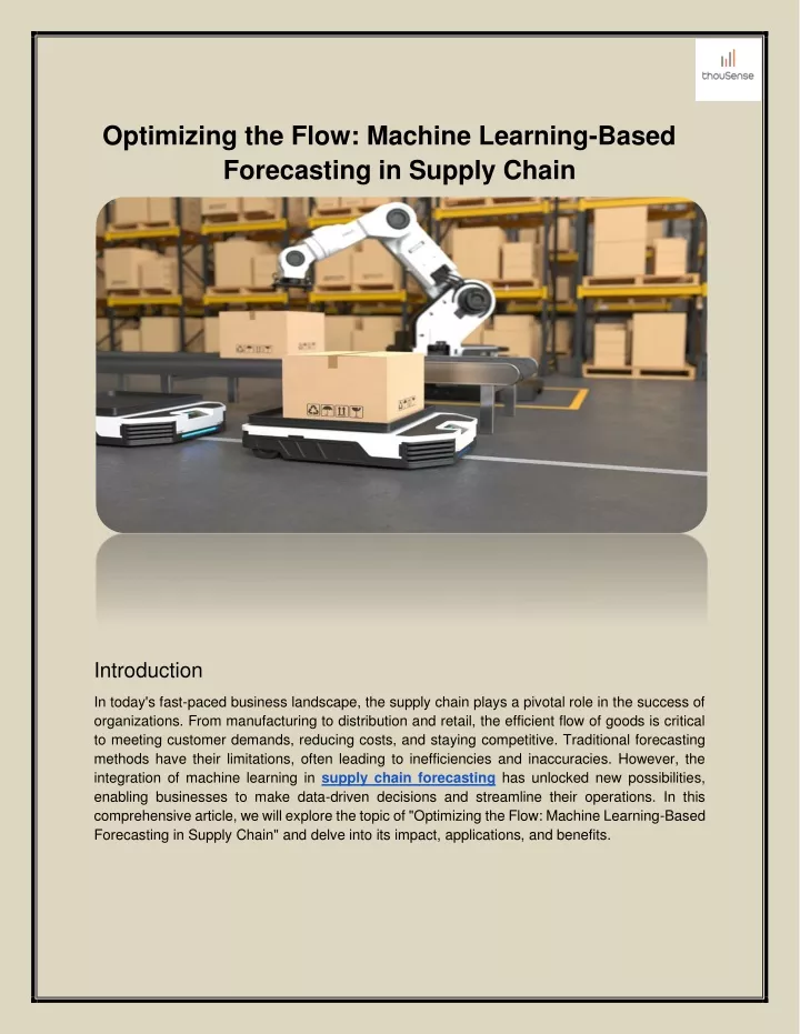 optimizing the flow machine learning based