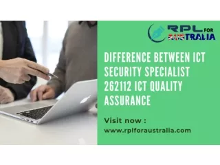 Difference Between ICT Security Specialist 262112 ICT Quality Assurance