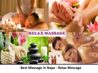 Relax Massage - Best Massage in Napa