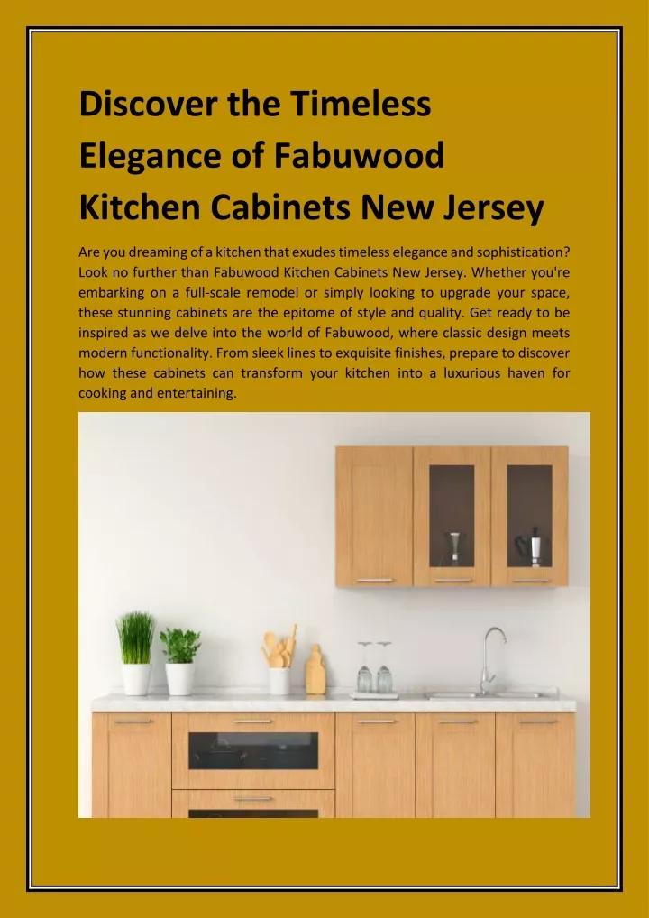 discover the timeless elegance of fabuwood
