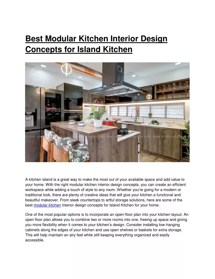best modular kitchen interior design concepts