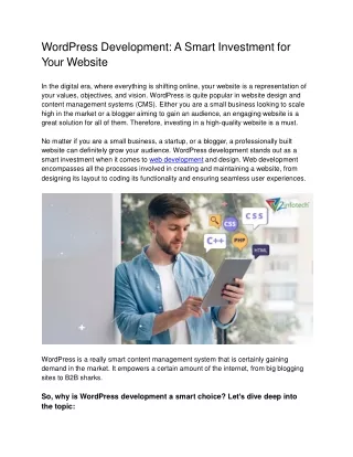 wordpress development a smart investment for your