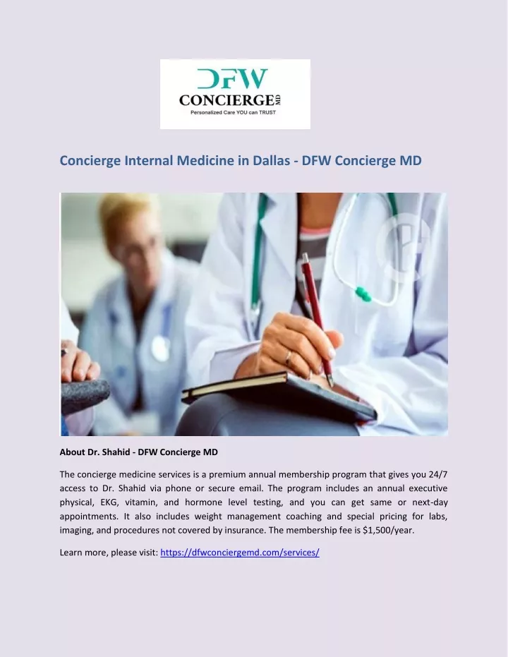 concierge internal medicine in dallas