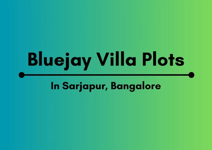 bluejay villa plots
