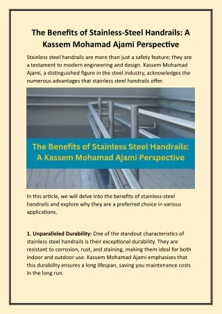 The-Benefits-of-Stainless-Steel-Handrails-A-Kassem-Mohamad-Ajami-Perspective