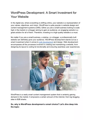 wordpress development a smart investment for your