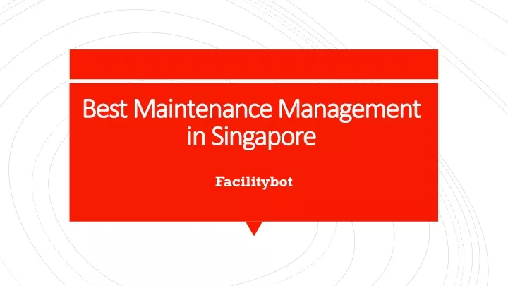 best maintenance management in singapore