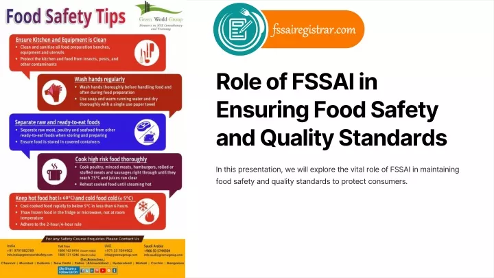 role of fssai in ensuring food safety and quality