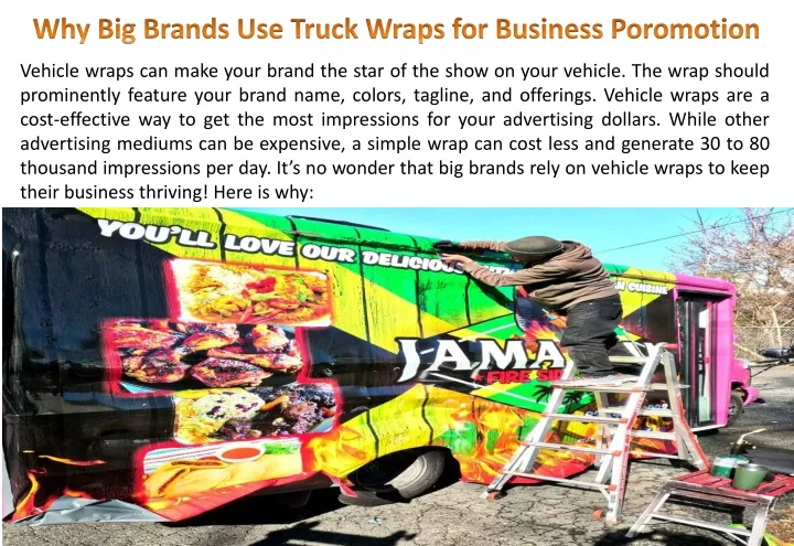 why big brands use truck wraps for business