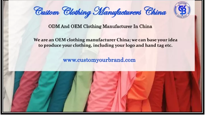 custom clothing manufacturers china