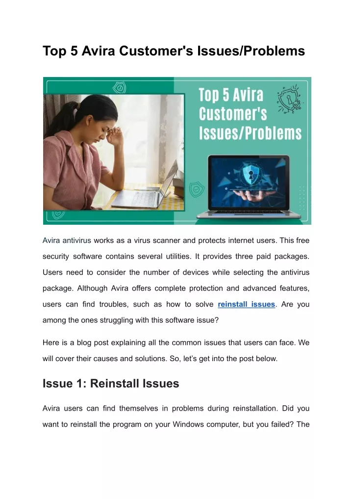 top 5 avira customer s issues problems