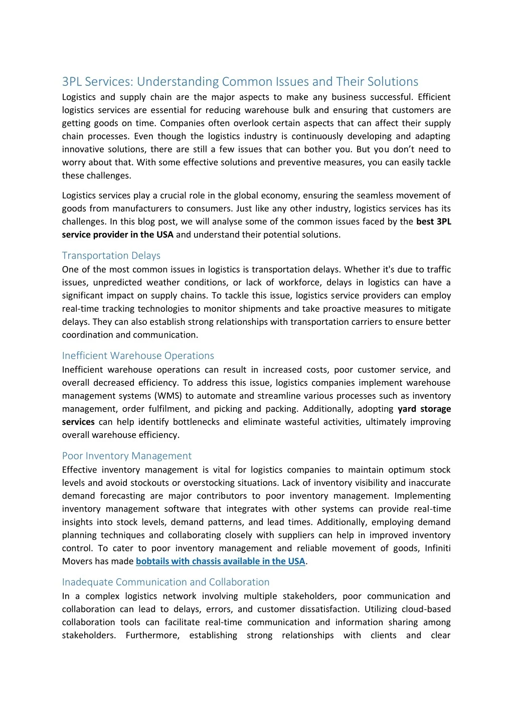 PPT - 3PL Services: Understanding Common Issues and Their Solutions ...