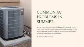 Common AC Problems In Summer