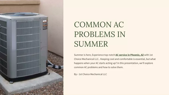 common ac problems in summer
