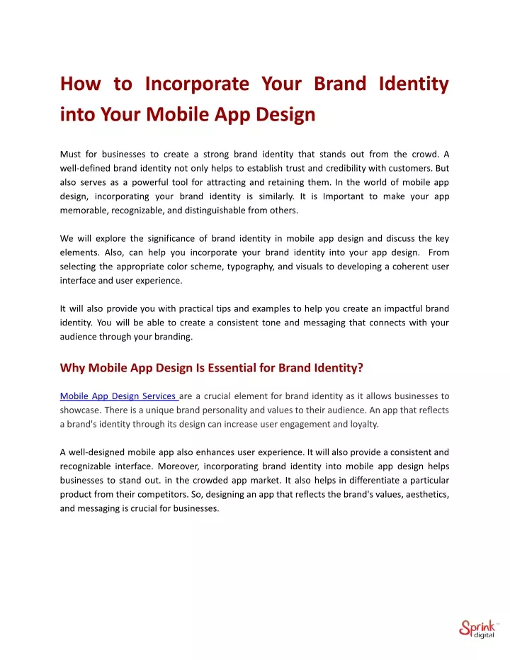 how to incorporate your brand identity into your