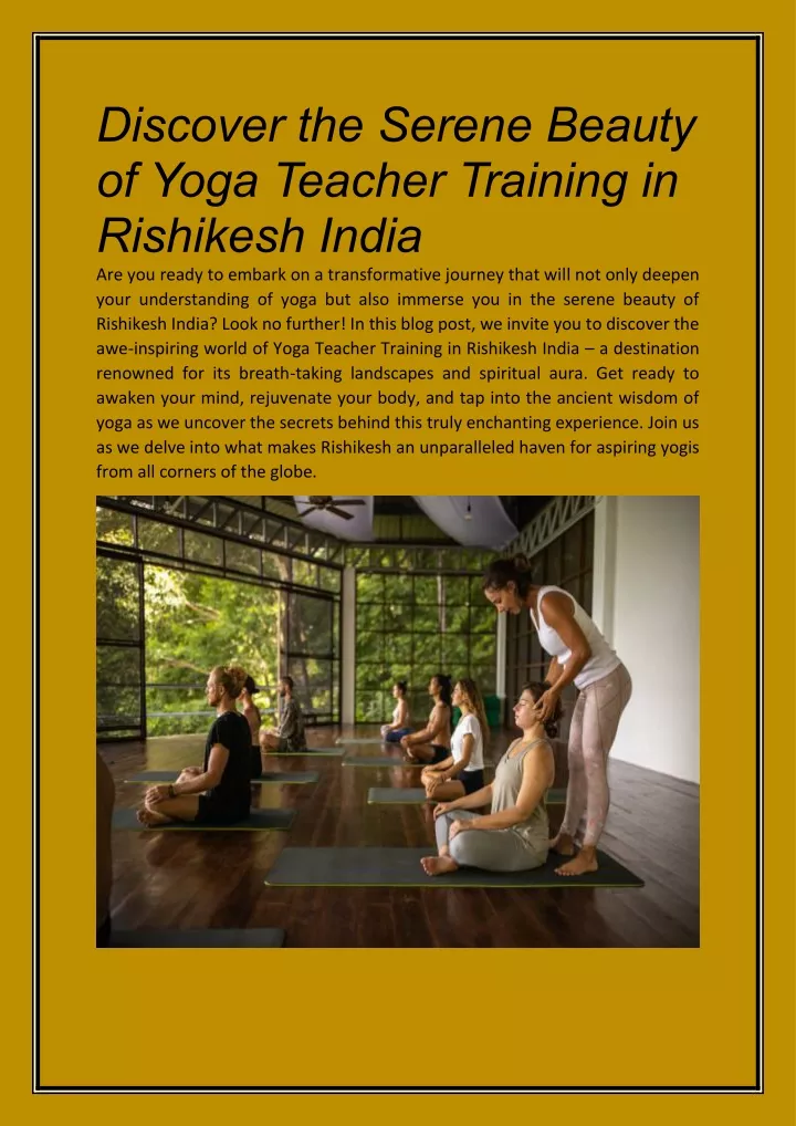 discover the serene beauty of yoga teacher