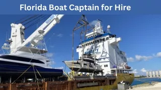 Florida Boat Captain for Hire