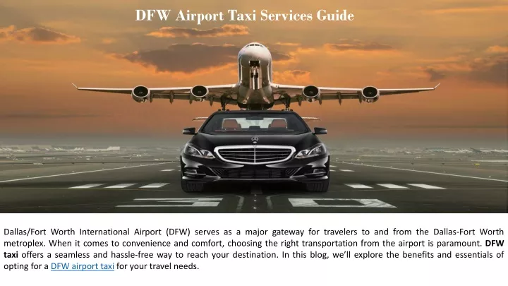 dfw airport taxi services guide