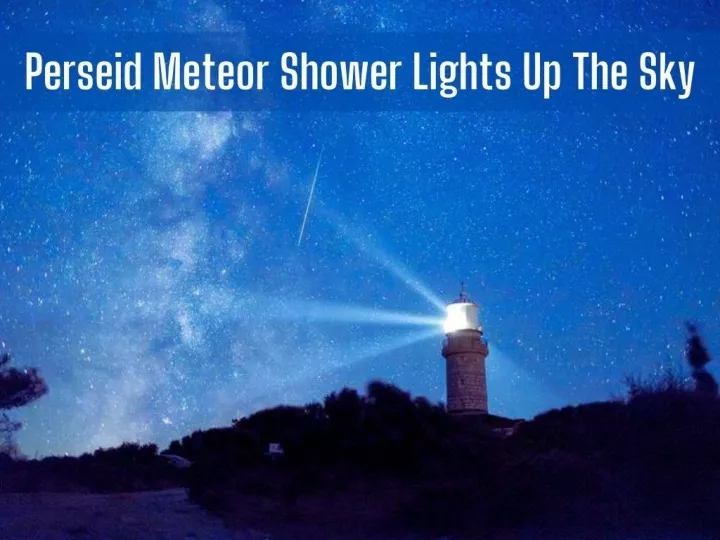 perseid meteor shower lights up the sky