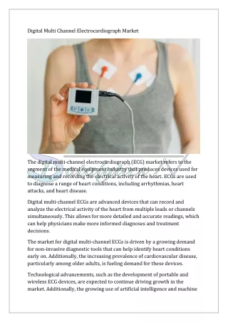 digital multi channel electrocardiograph market