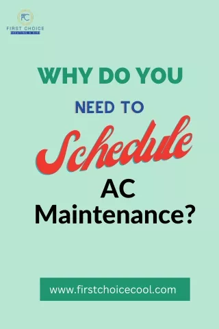 Why Do You Need to Schedule AC Maintenance