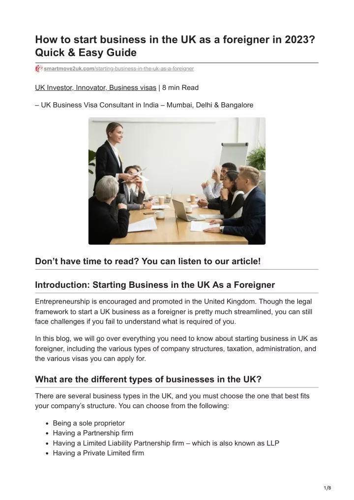 how to start business in the uk as a foreigner