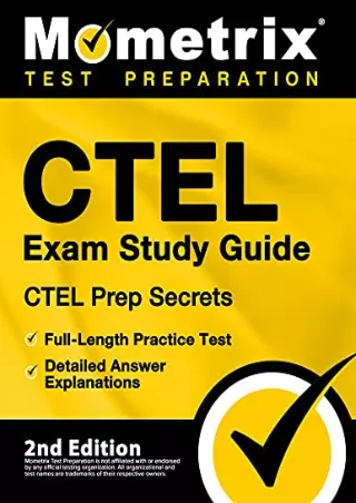 DOWNLOAD/PDF CTEL Exam Study Guide - CTEL Prep Secrets, Full-Length Practice Test, Detailed