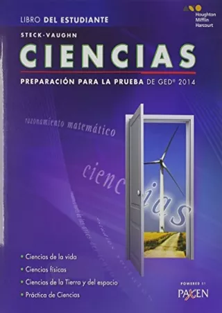 Read ebook [PDF] Steck-Vaughn GED: Test Prep 2014 GED Science Spanish Student Edition 2014