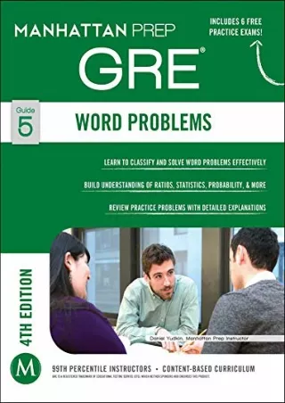 get [PDF] Download GRE Word Problems (Manhattan Prep GRE Strategy Guides)