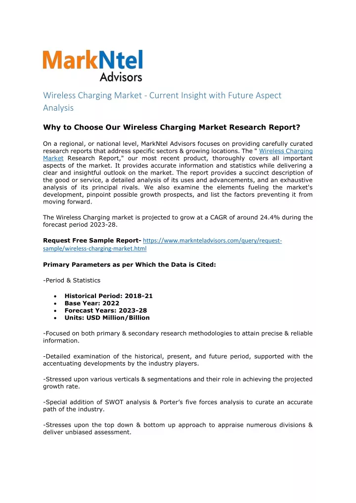 wireless charging market current insight with