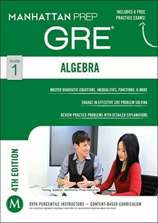 Download Book [PDF] GRE Algebra Strategy Guide (Manhattan Prep GRE Strategy Guides)