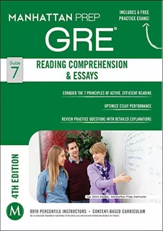 Read ebook [PDF] GRE Reading Comprehension & Essays (Manhattan Prep GRE Strategy Guides)