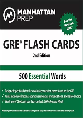 $PDF$/READ/DOWNLOAD Manhattan Prep GRE: 500 Essential Words (Manhattan Prep GRE Strategy Guides)