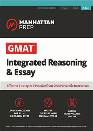 DOWNLOAD/PDF GMAT Integrated Reasoning & Essay: Strategy Guide   Online Resources