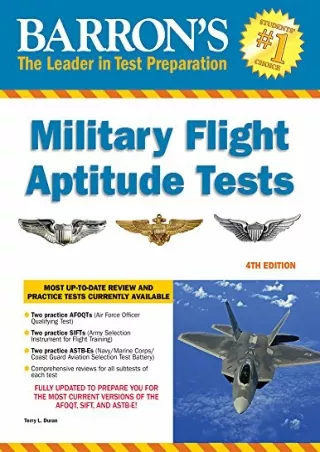 PDF/READ Military Flight Aptitude Tests (Barron's Test Prep)