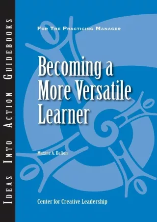 DOWNLOAD/PDF Becoming a More Versatile Learner