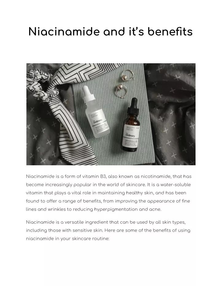 niacinamide and it s benefits