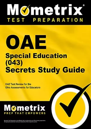 DOWNLOAD/PDF OAE Special Education (043) Secrets Study Guide: OAE Test Review for the Ohio