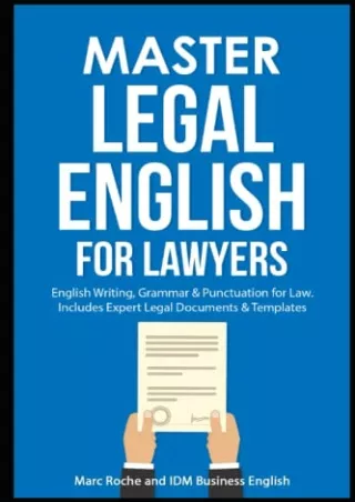 PDF_ Master Legal English for Lawyers: English Writing, Grammar & Punctuation for