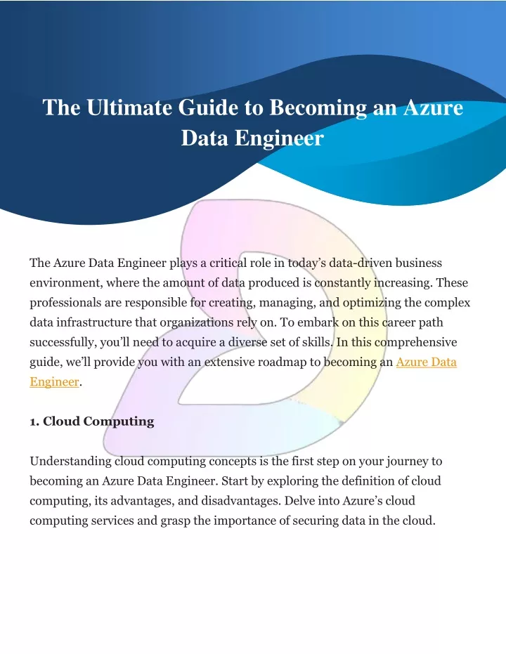 the ultimate guide to becoming an azure data