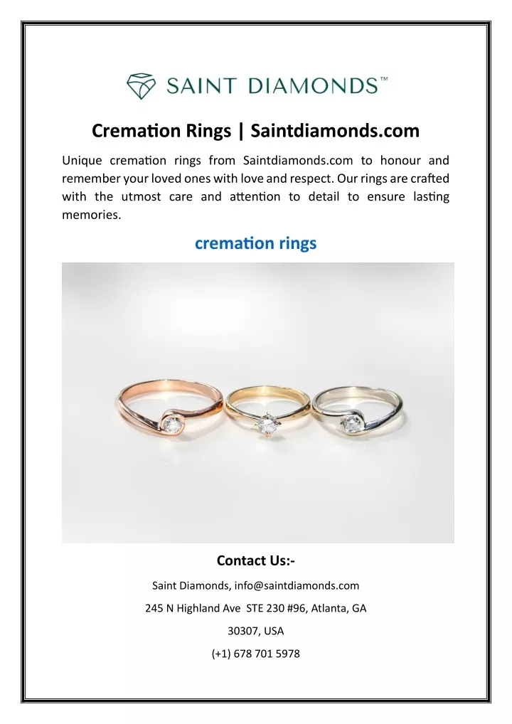 cremation rings saintdiamonds com