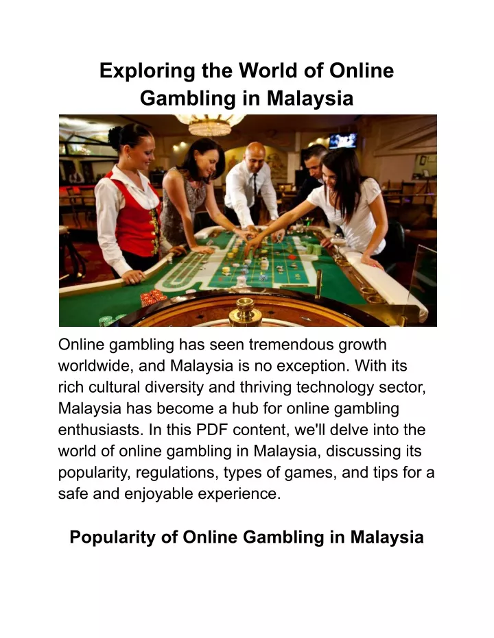 exploring the world of online gambling in malaysia