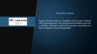chauffeur miami