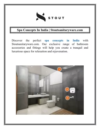 Spa Concepts In India  Stoutsanitaryware.com