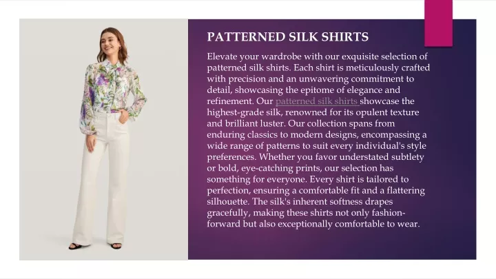 patterned silk shirts